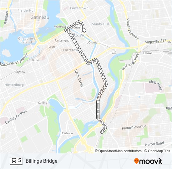 5 bus Line Map