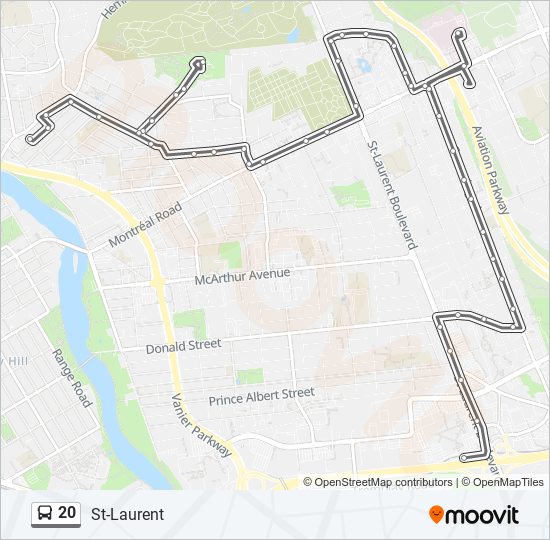 20 bus Line Map