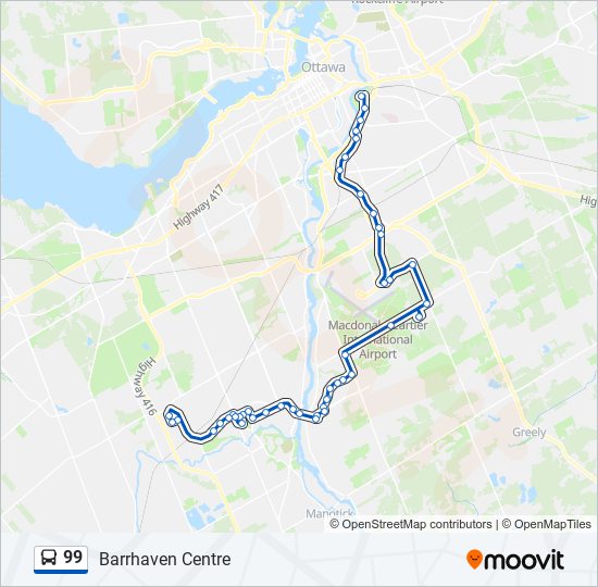 99 bus Line Map