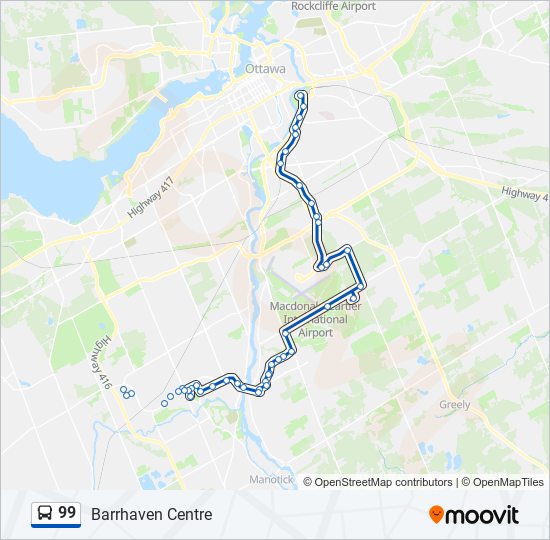 99 bus Line Map