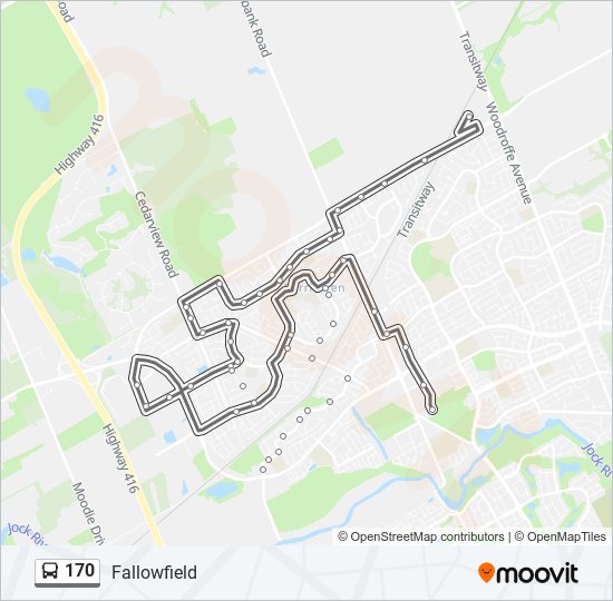 170 bus Line Map