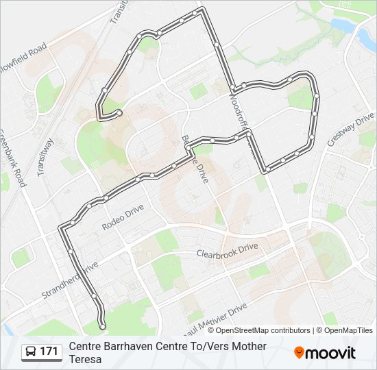 171 bus Line Map