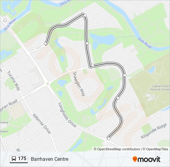 175 bus Line Map