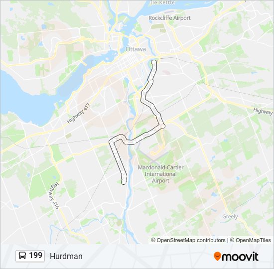 Plan de la ligne 199 de bus