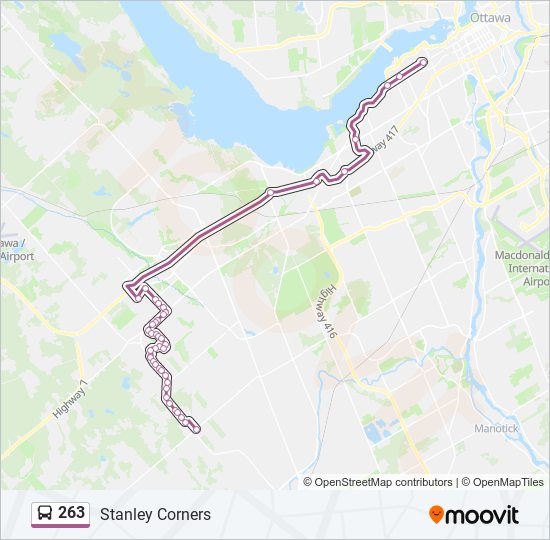 263 bus Line Map