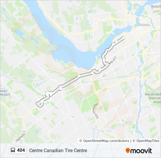 404 bus Line Map