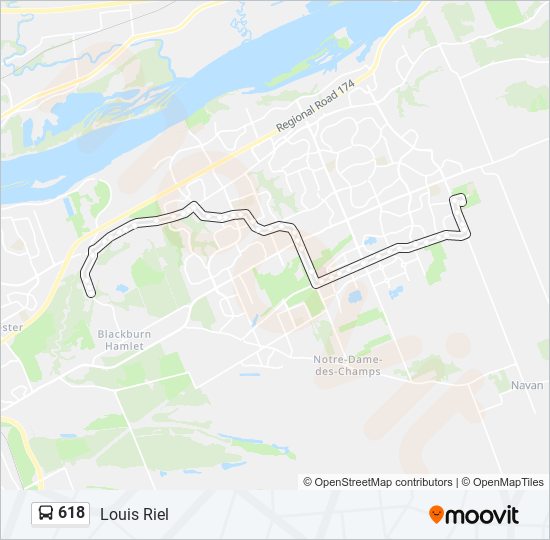 618 bus Line Map