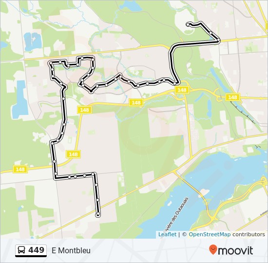 449 bus Line Map