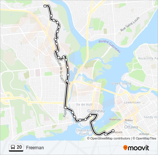 20 bus Line Map