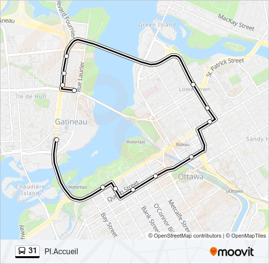 31 Bus Line Map