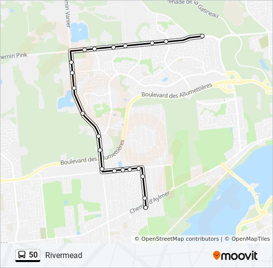 50 bus Line Map