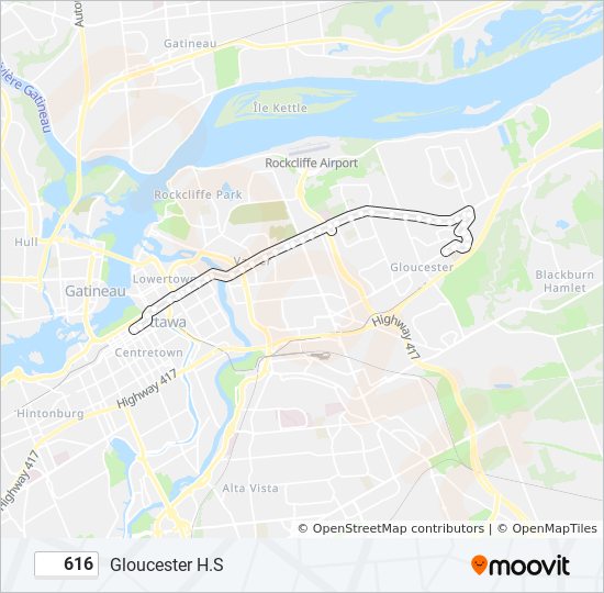 616 bus Line Map