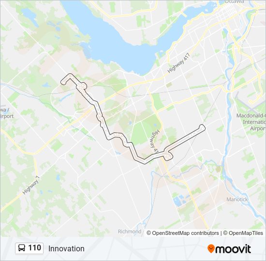 110 bus Line Map