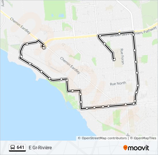 641 bus Line Map