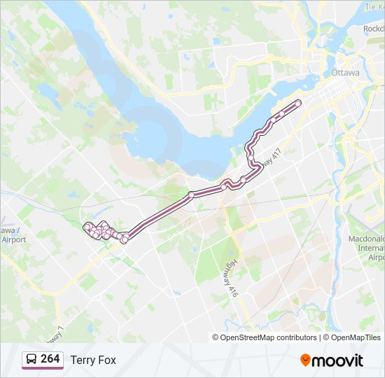 264 bus Line Map