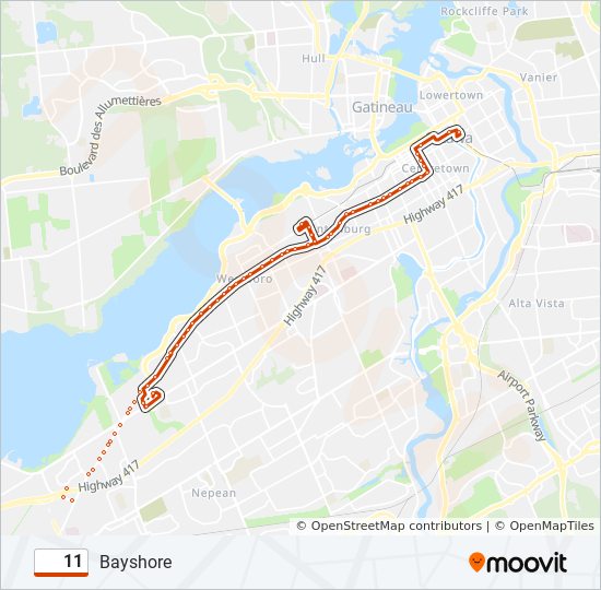 11 Route: Schedules, Stops & Maps - Bayshore (Updated)