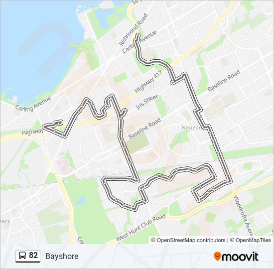 82 bus Line Map