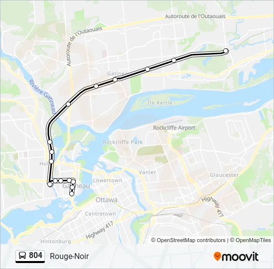 804 Bus Line Map