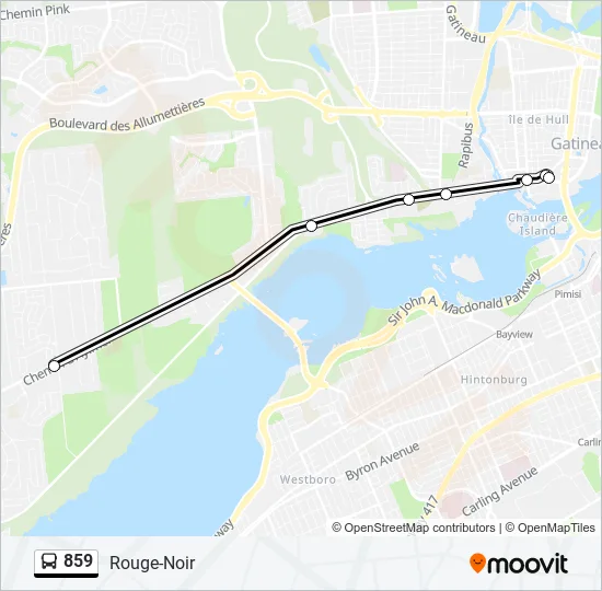 859 Bus Line Map