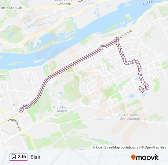 236 bus Line Map