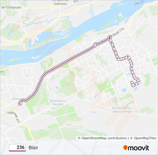 236 bus Line Map
