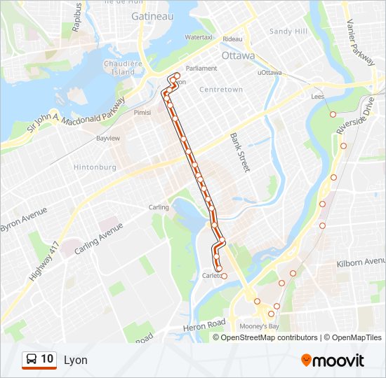 10 bus Line Map