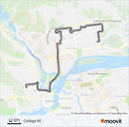 571 bus Line Map