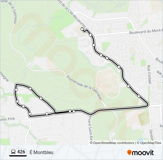 Plan de la ligne 426 de bus