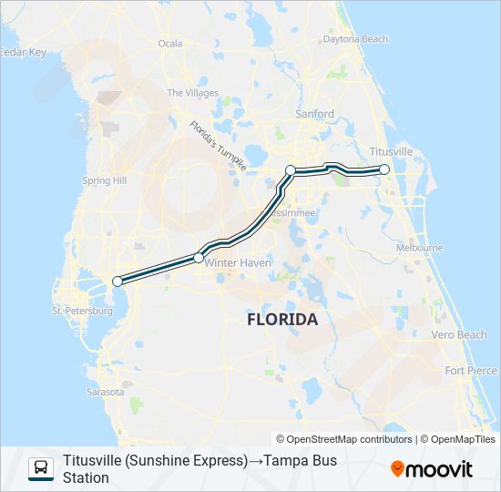 Mapa de GREYHOUND US0770 de autobús