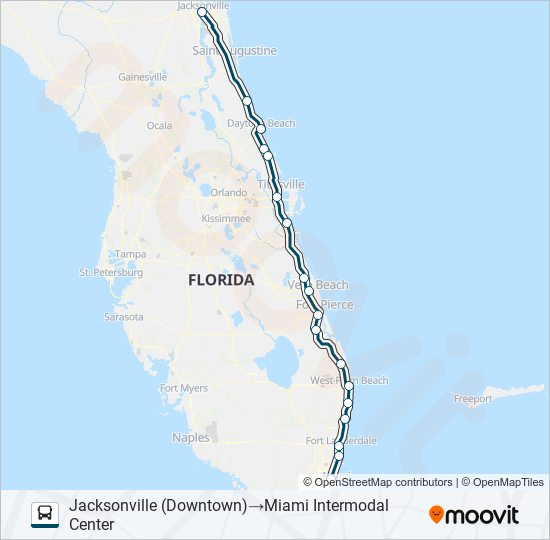 GREYHOUND US0710S bus Line Map