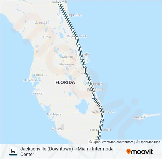 GREYHOUND US0710S Bus Line Map