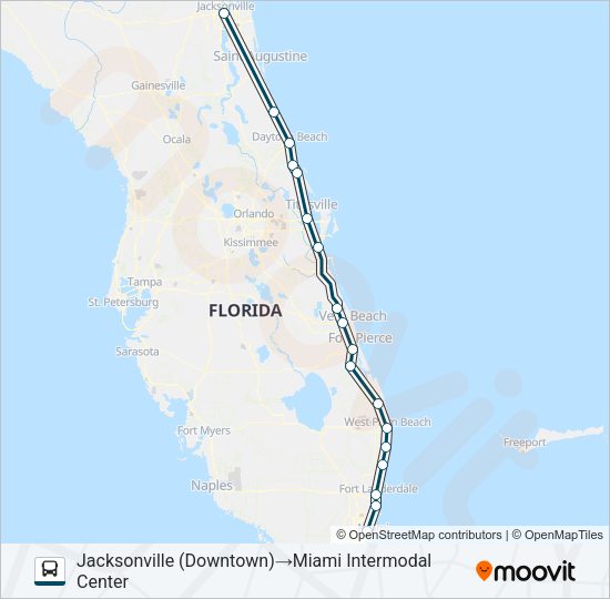 GREYHOUND US0710S Bus Line Map