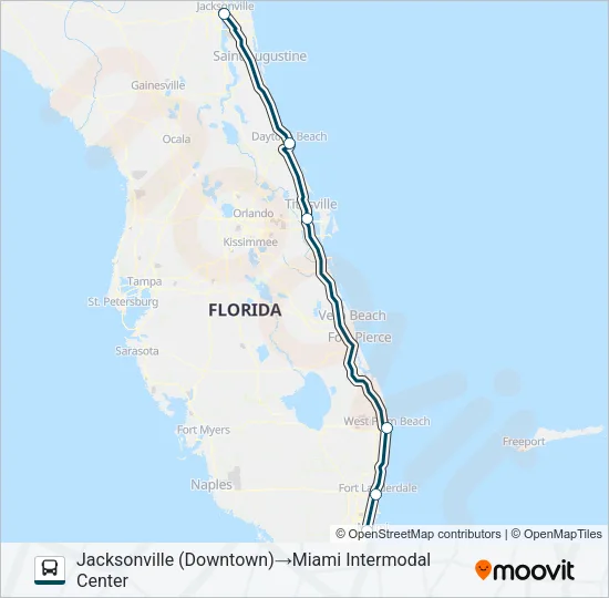GREYHOUND US0710 Bus Line Map