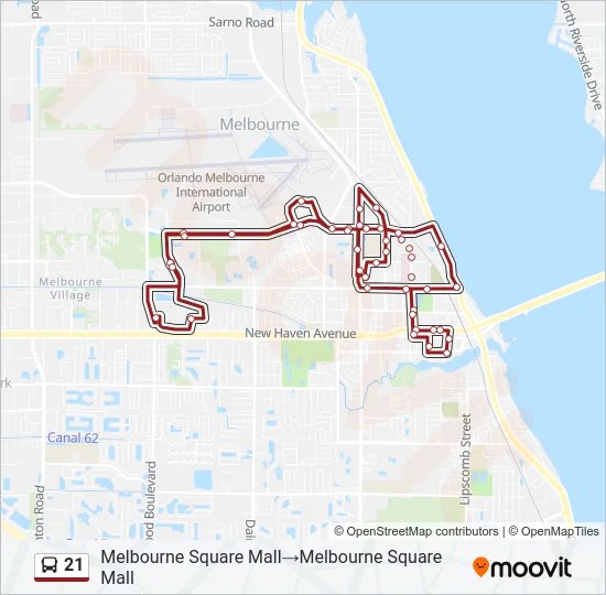 21 Bus Line Map