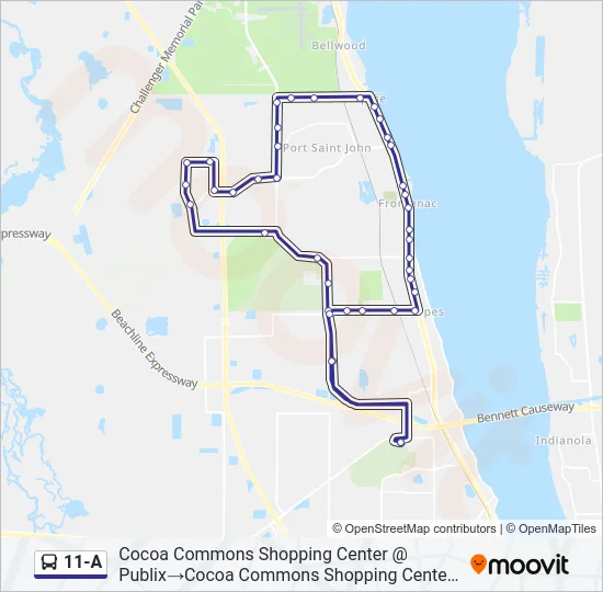 11-A Bus Line Map