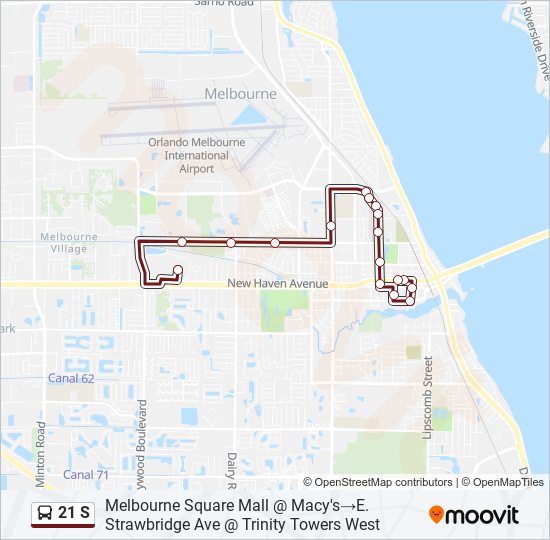 Mapa de 21 S de autobús