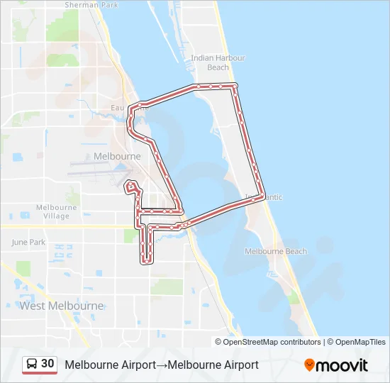 30 Bus Line Map