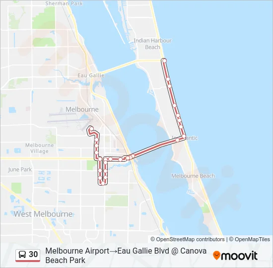 30 Bus Line Map