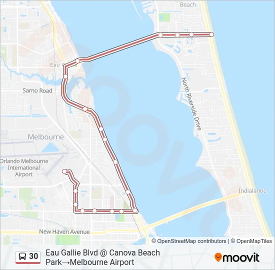 30 Bus Line Map