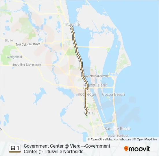 1 Bus Line Map