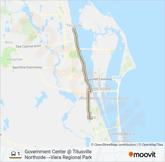 1 Bus Line Map
