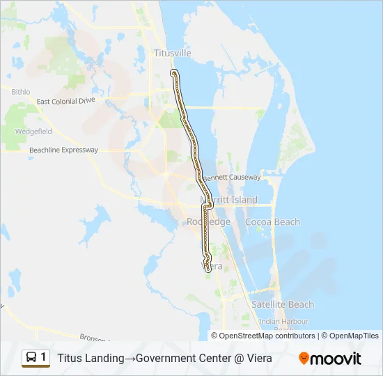 1 Bus Line Map