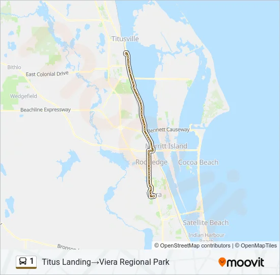 1 Bus Line Map
