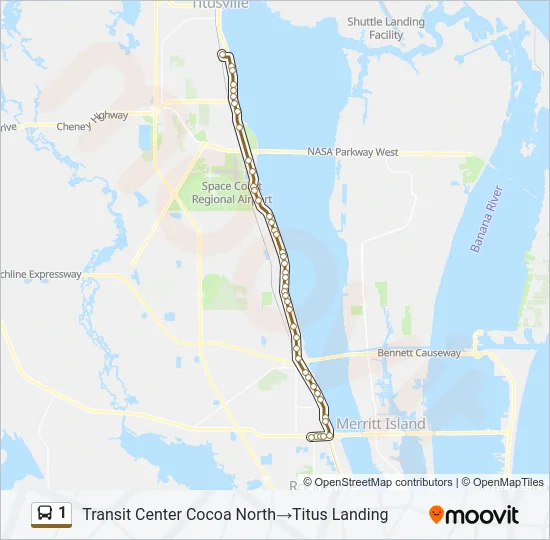 1 Bus Line Map