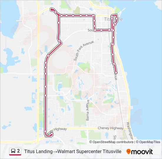 2 Bus Line Map