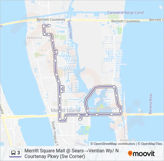 3 Bus Line Map