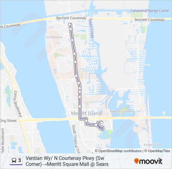 3 Bus Line Map