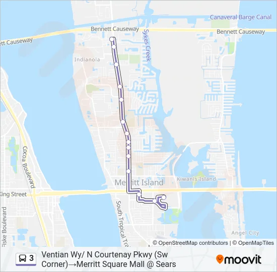 3 Bus Line Map