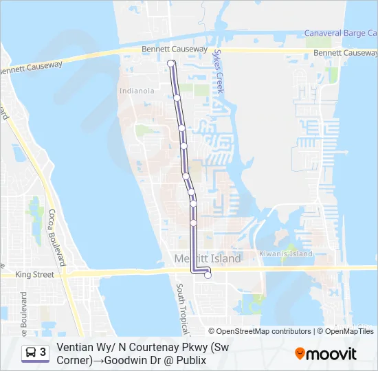 3 Bus Line Map