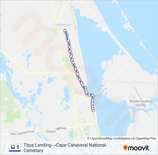 5 Bus Line Map
